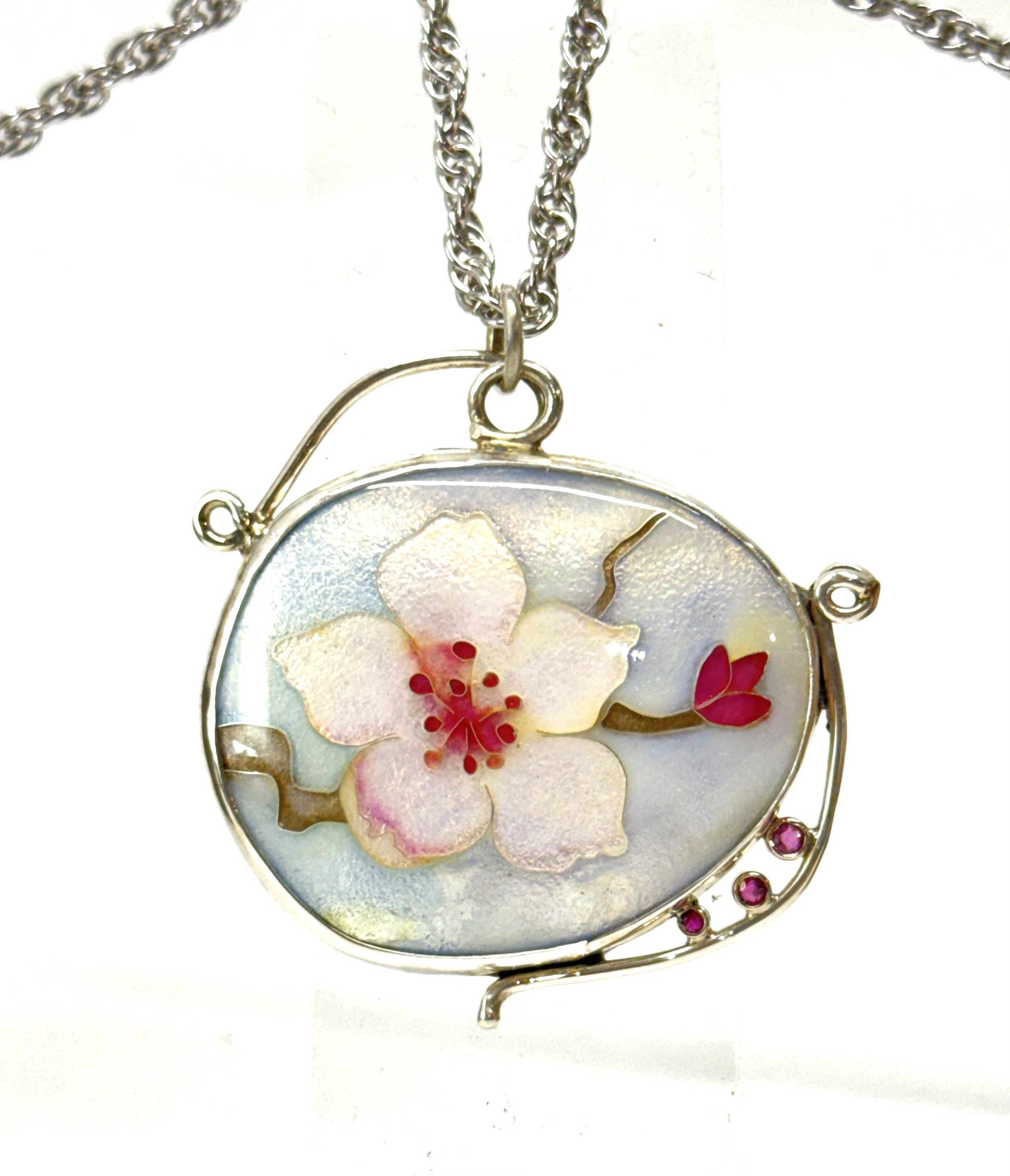 Cherry blossom with rubies $200