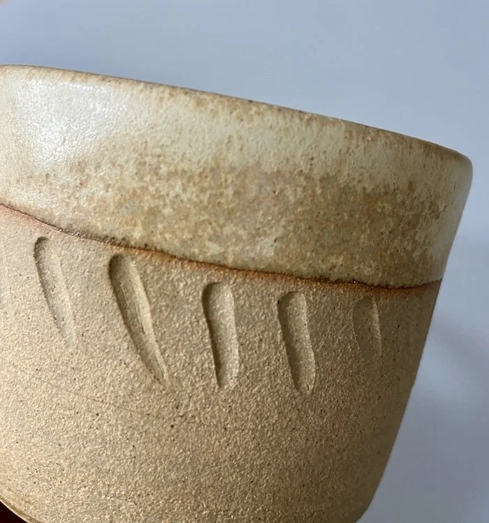 cream, russet handmade wide coffee mugs stoneware clay, coffee, tea, hot chocolate, matcha