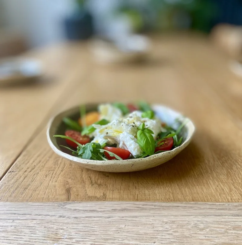grey brown and speckled oatmeal shallow bowls hand made slabbed unique buff stoneware