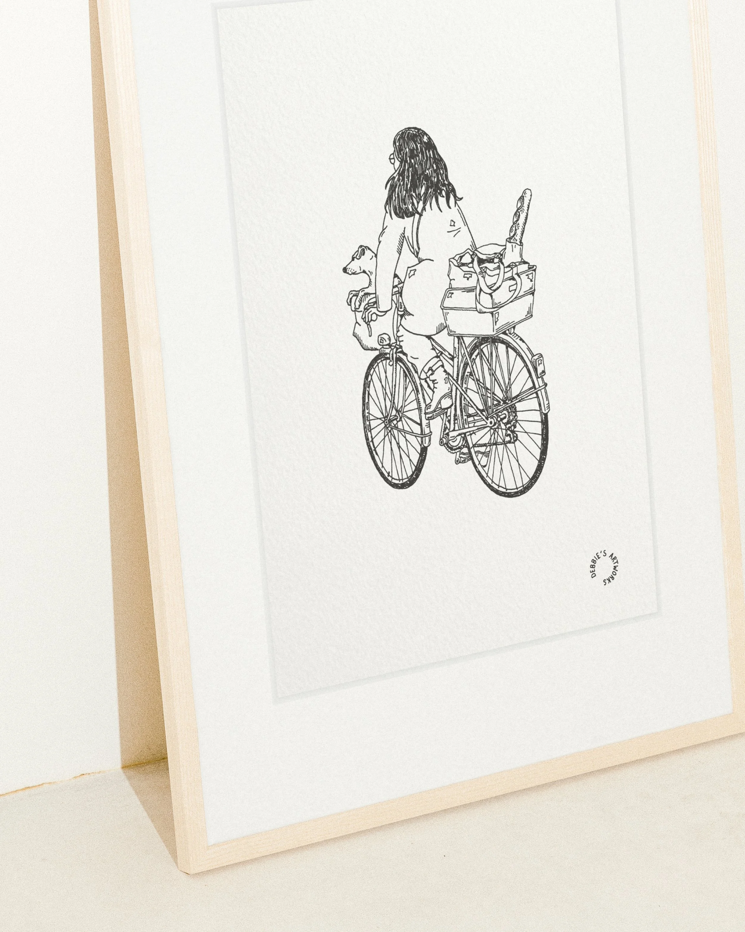 À bicyclette - Print A4 Fine Art