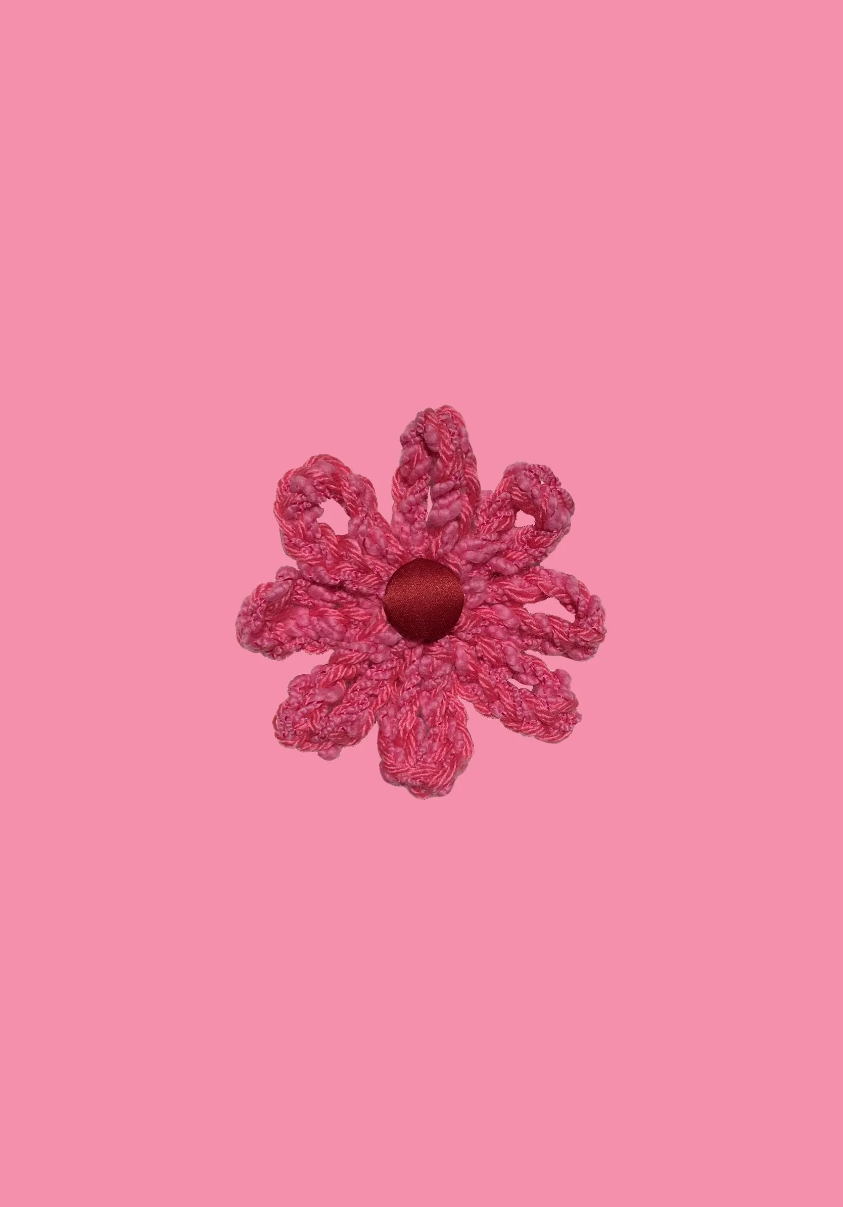 Crochet Flower Hair Clip