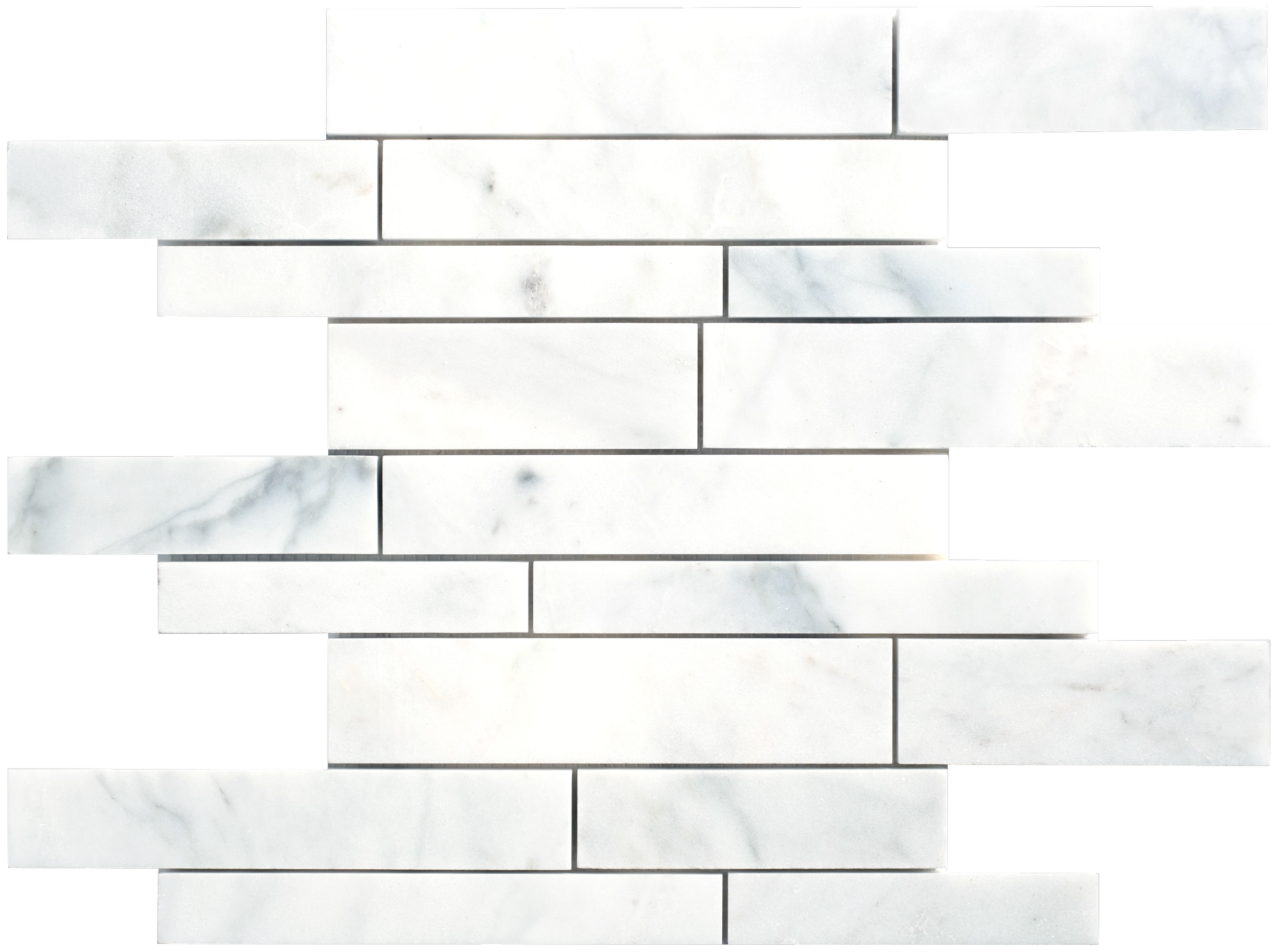 Carrara Marble Random Strip Mosaic