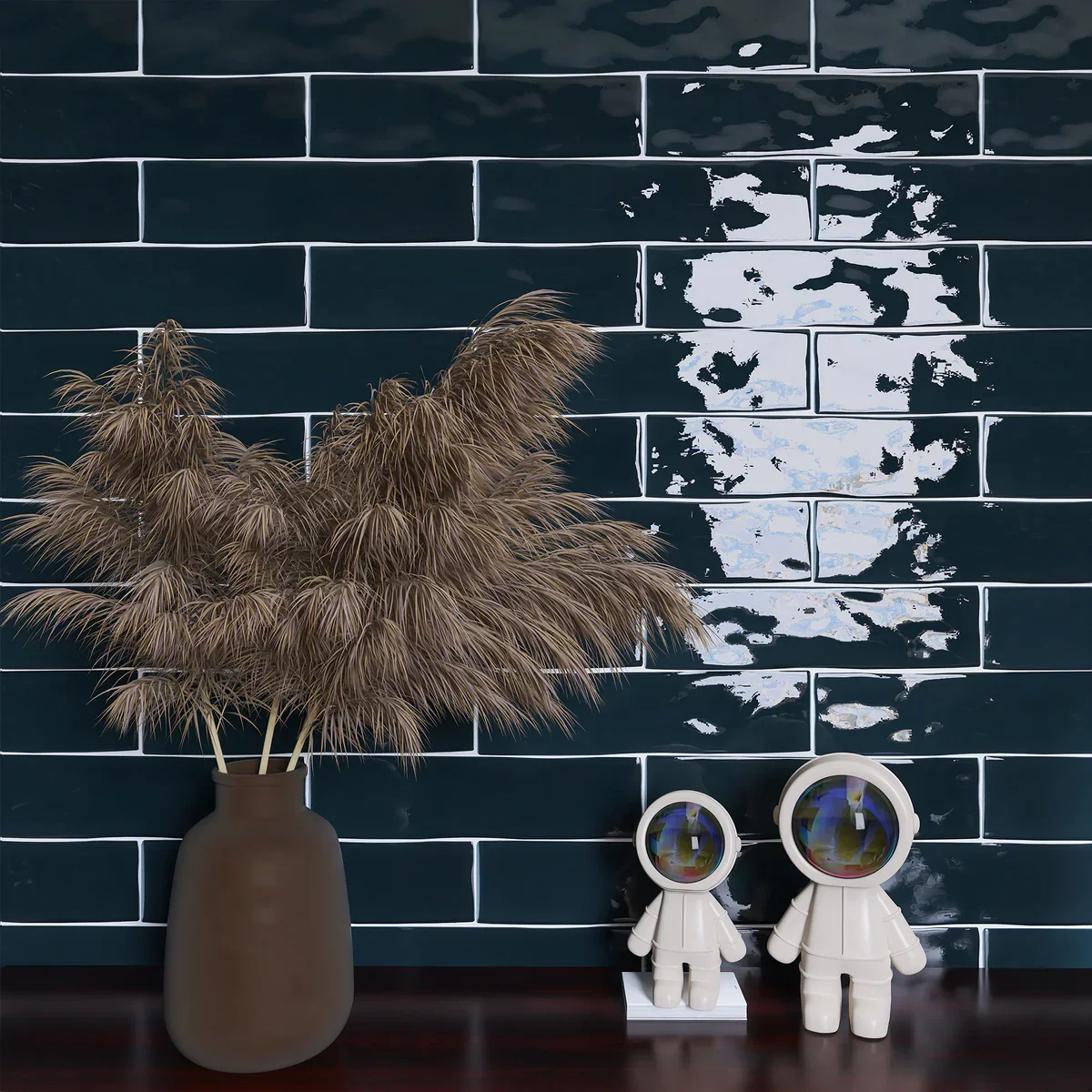 Kezma Green Glossy Subway Tile