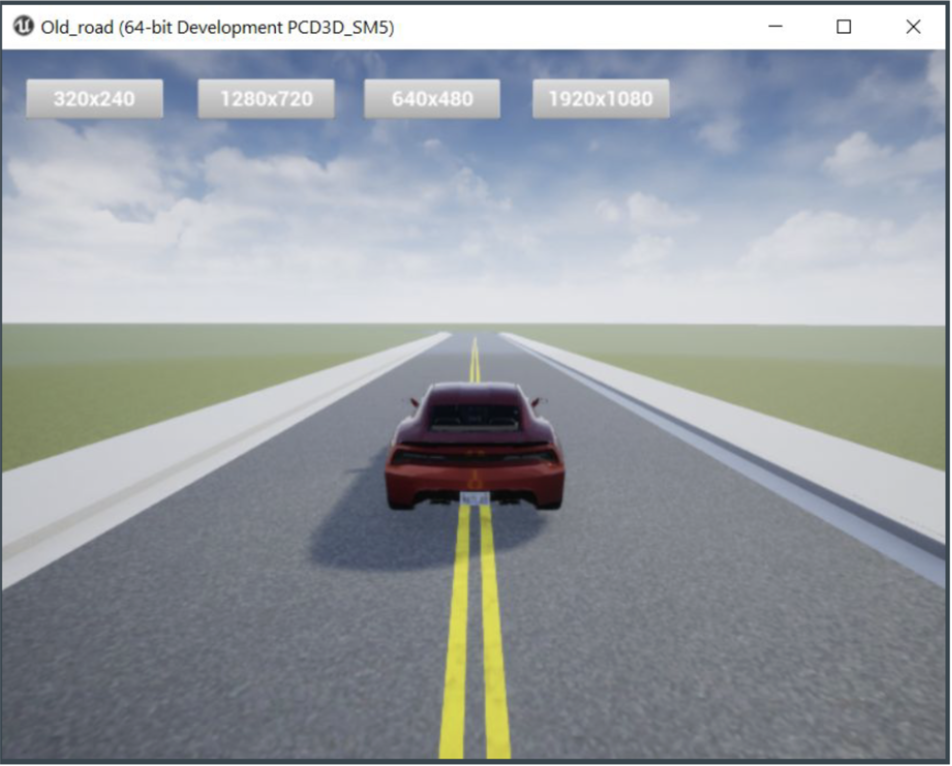 Simulated vehicle on virtual road map