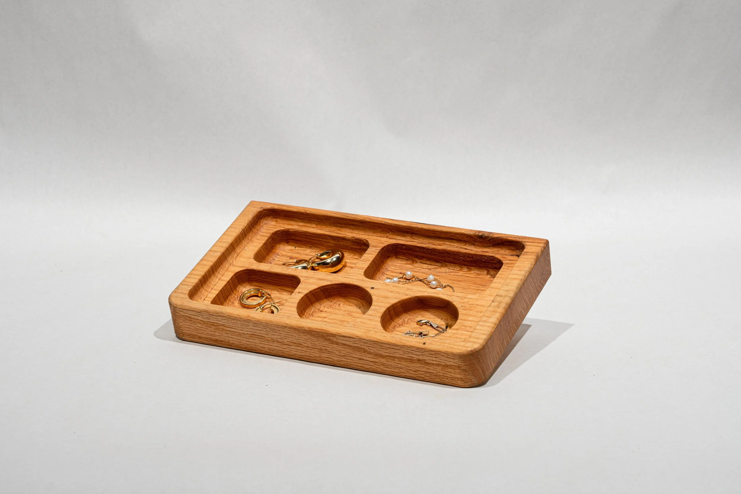 Red Oak Jewelry Tray