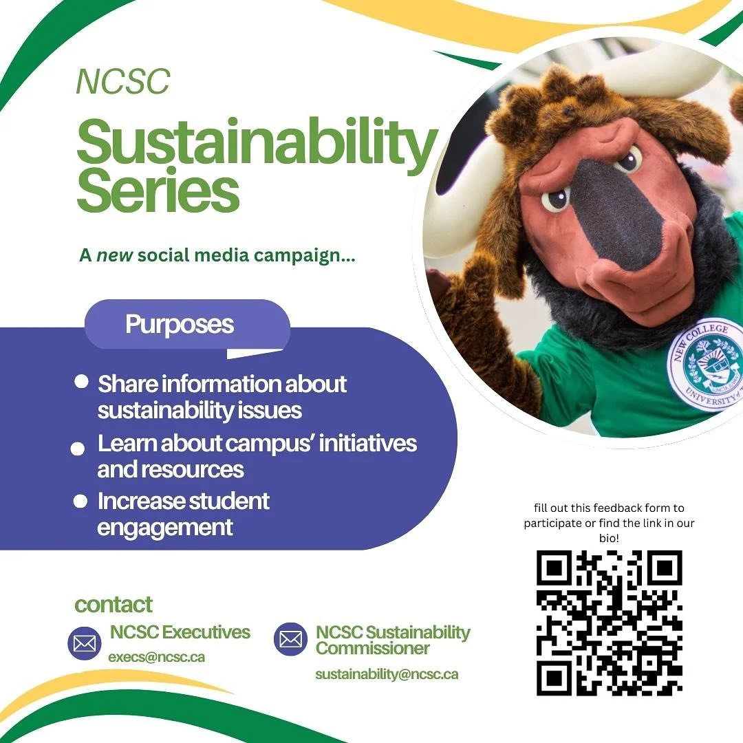 Introducing NCSC&rsquo;s Sustainability Series! Please fill out the form to get in touch and raise awareness about sustainability related issues!