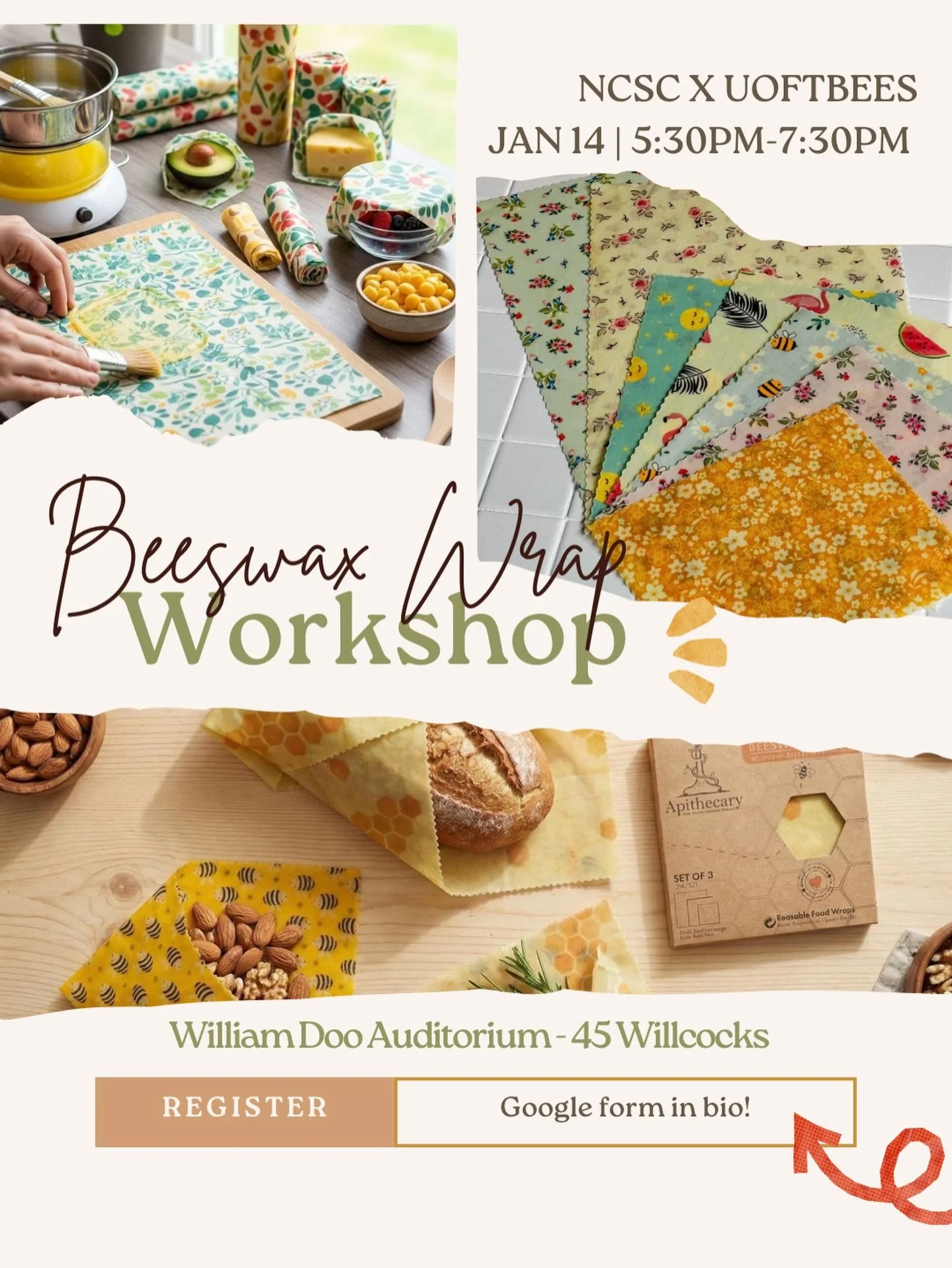 NCSC X UoftBees Beeswax Wrap Workshop