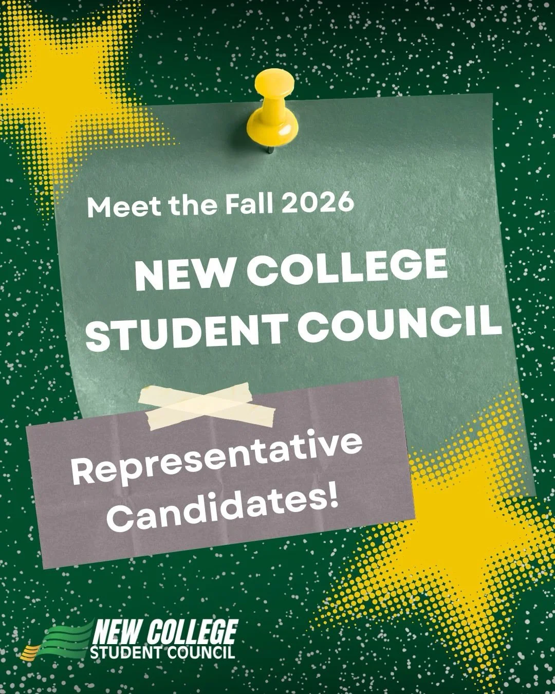 Hey New College!! We&rsquo;re so excited to share our Fall 2026 Election&rsquo;s Representative Candidates 😆 

Voting is open from September 28 to October 4 (11:59 PM). Make your voice heard and don&rsquo;t forget to vote!! 🗳️ 
#election #newcolleg