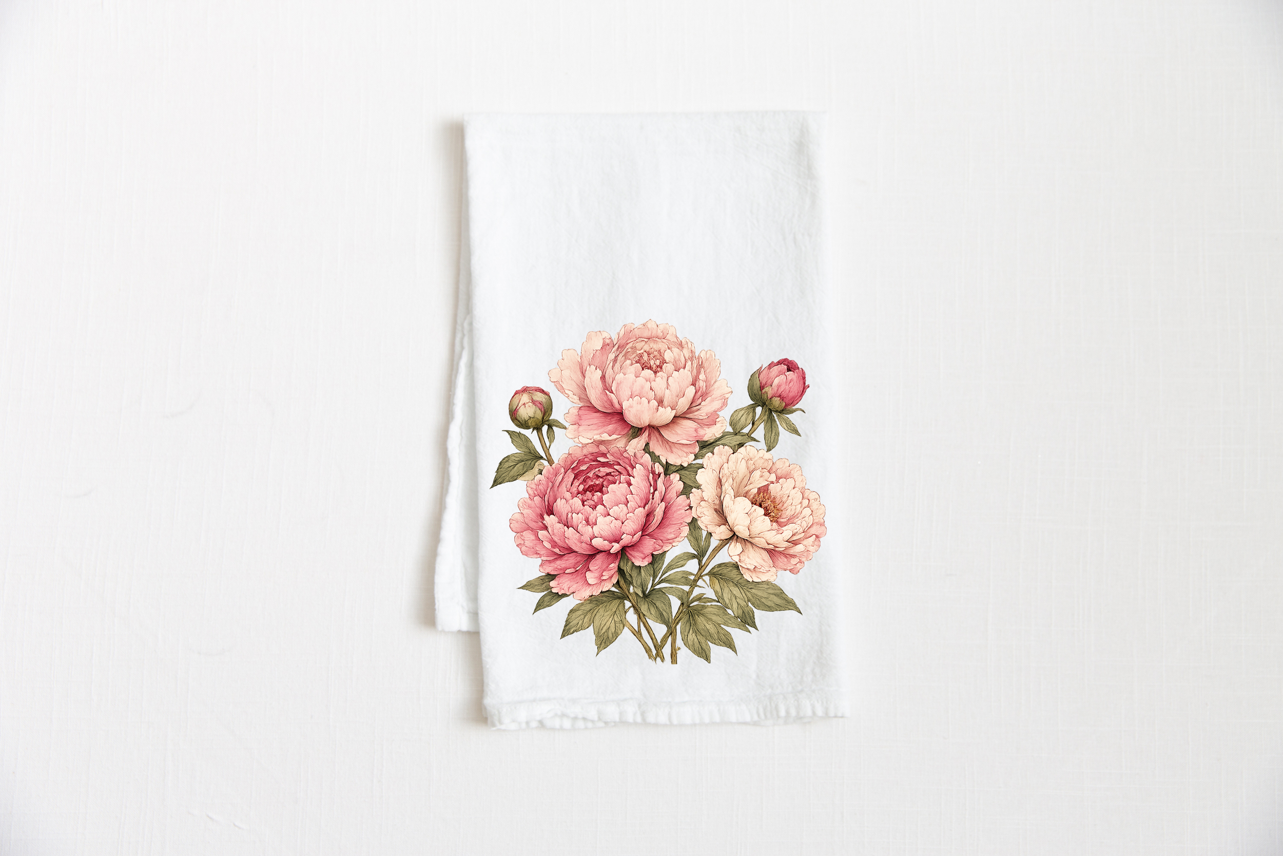 Peony Cotton Tea Towel