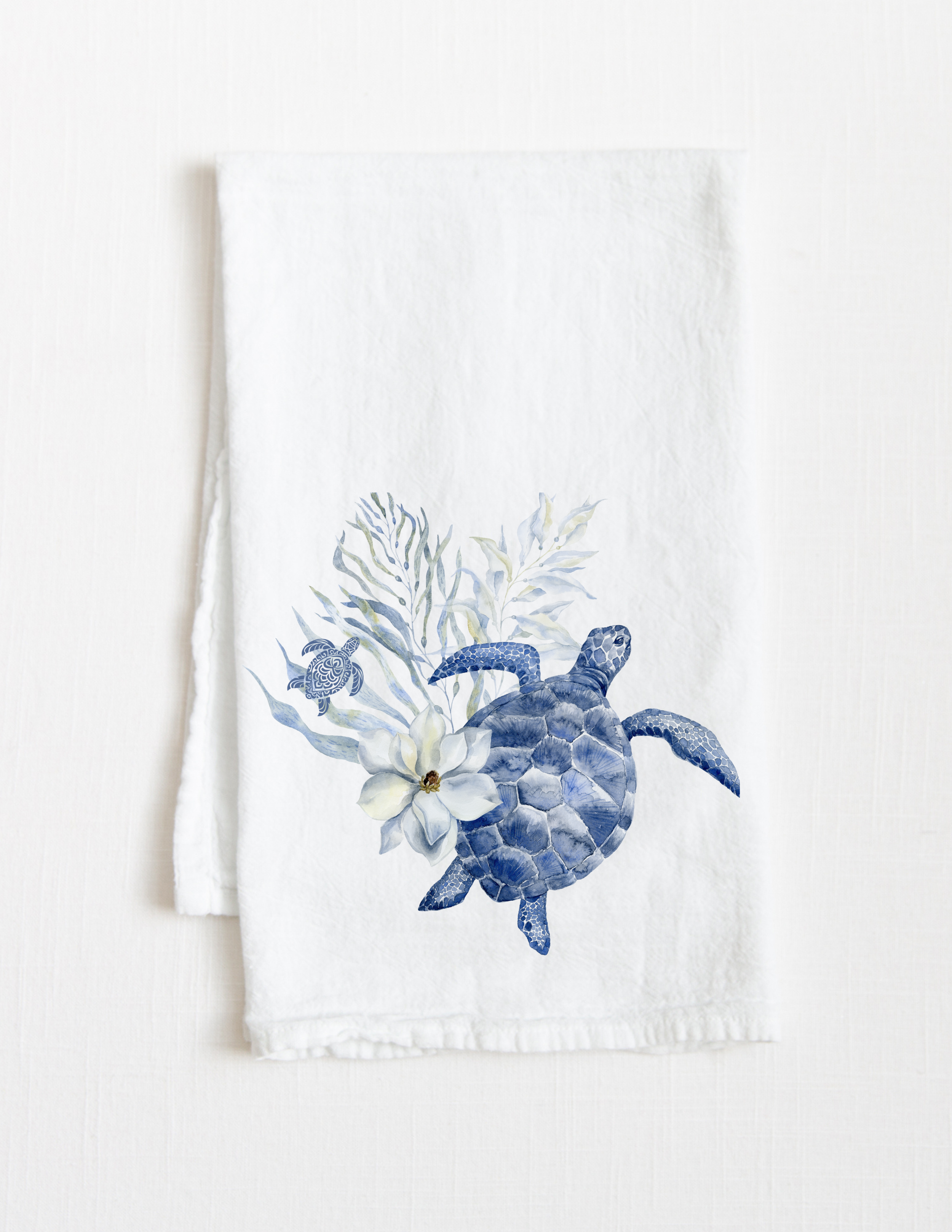 Watercolor Sea Turtle Tea Towel