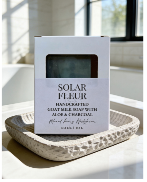Solar Fleur Goat Milk Soap with Aloe & Charcoal