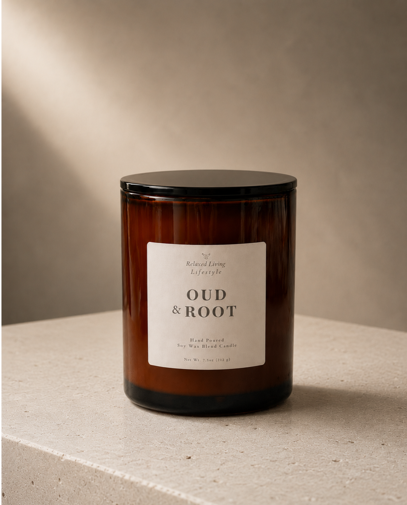Oud & Root Soy Candle - 7.5 oz