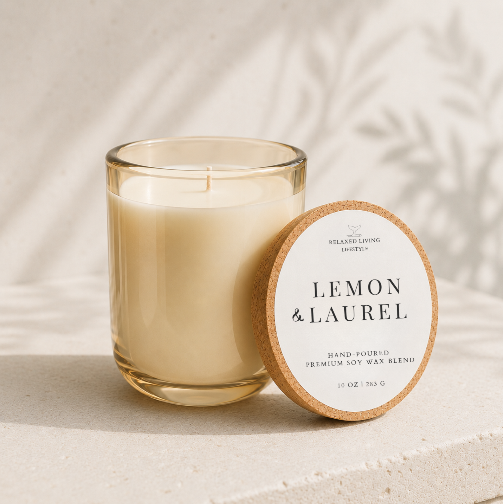 Lemon & Laurel Soy Candle -10 oz