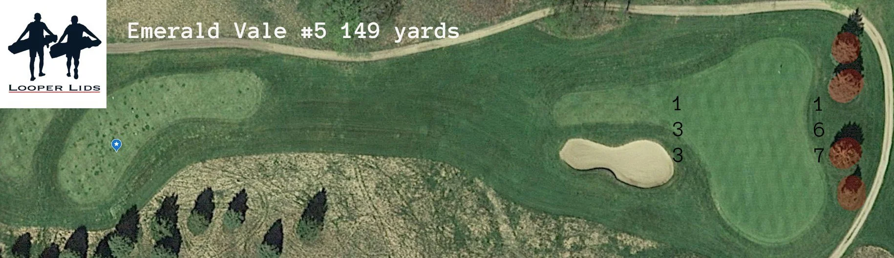 Emerald Vale Golf Course #5 overhead image