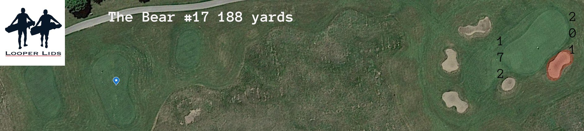 The Bear @ Grand Traverse Resort course breakdown. Hole aerial #17