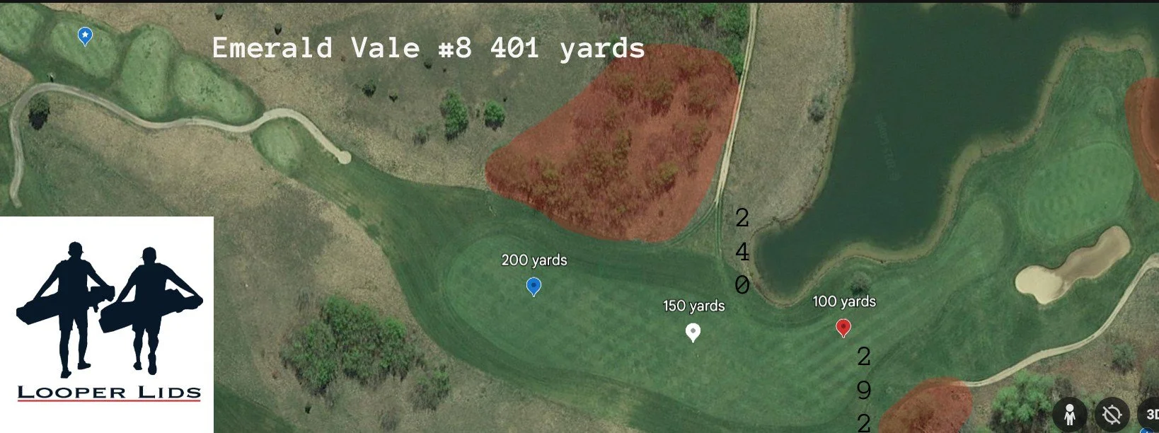 Emerald Vale Golf Course #8 aerial image