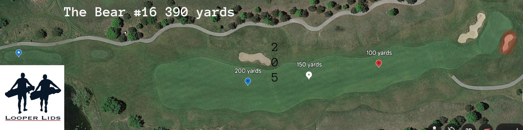 The Bear @ Grand Traverse Resort course breakdown. Hole aerial #16
