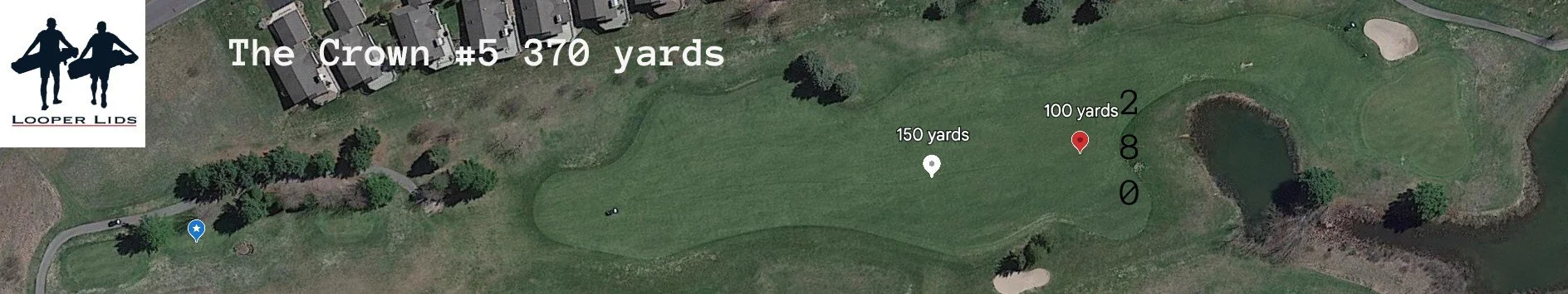 The Crown course breakdown. Hole aerial #5