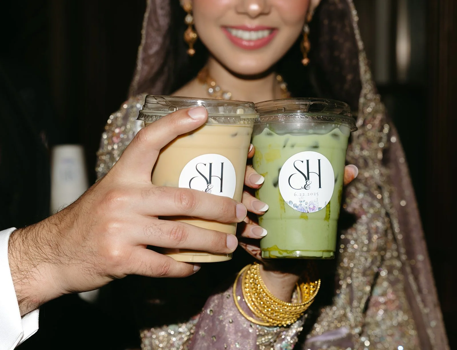 Luxury Wedding in Houston With A Branded Coffee Bar Catering