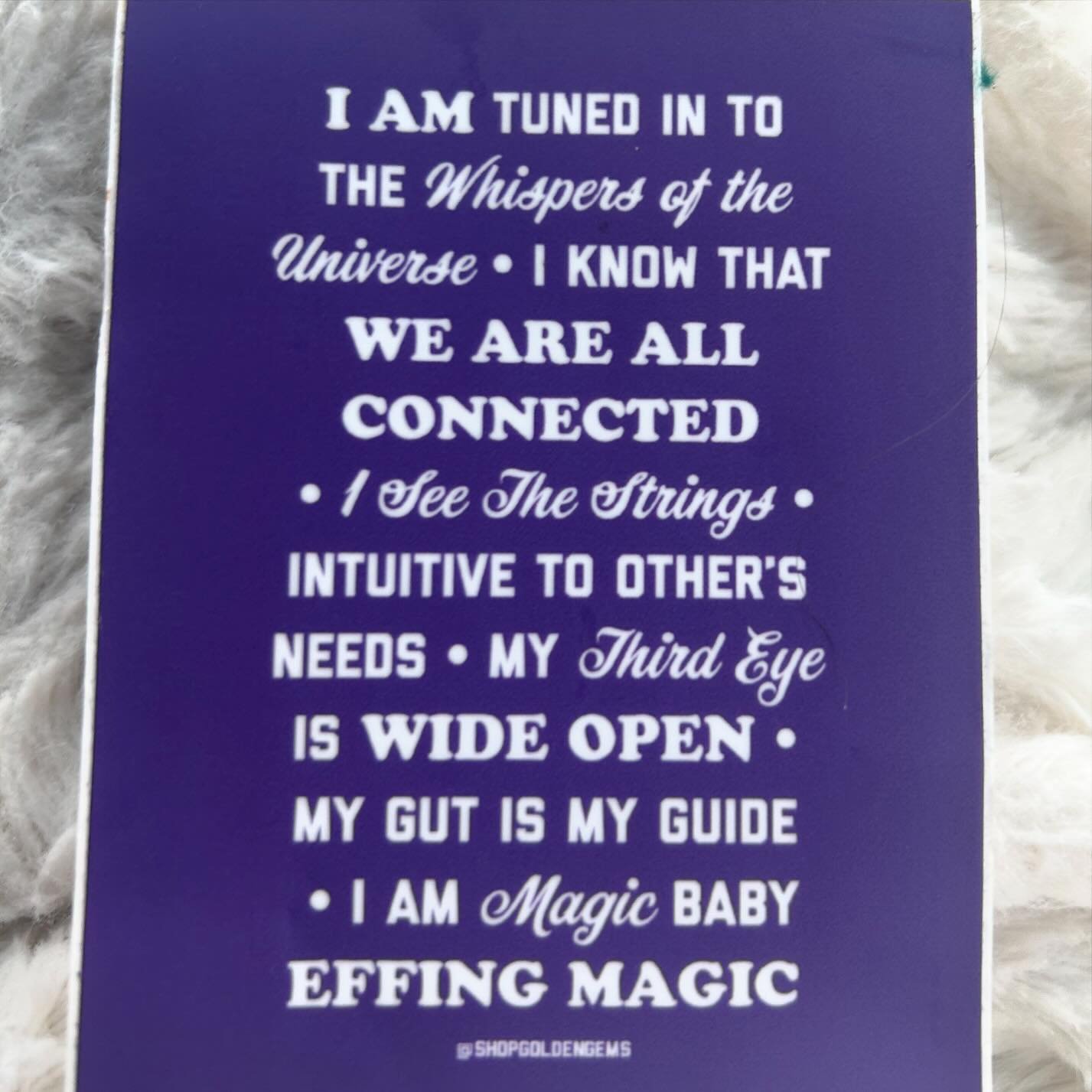 A sweet yogi student gave me this sticker. ❤️ Thanks for taking the time to make me feel seen and special, Monica! #gratitude #appreciation #listentotheuniverse #followyourheart #connection #magic