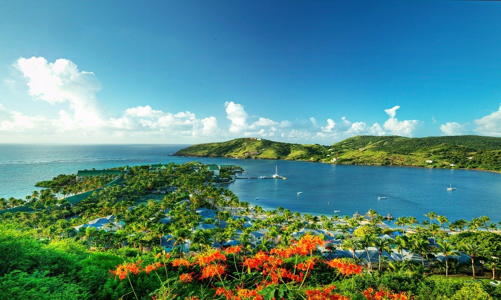 Views from the heights overlooking St James Club
