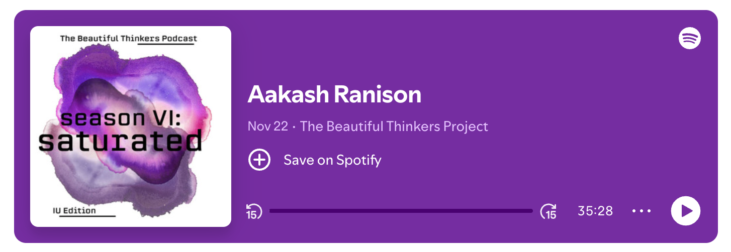 Spotify Episode for Aakash Ranison