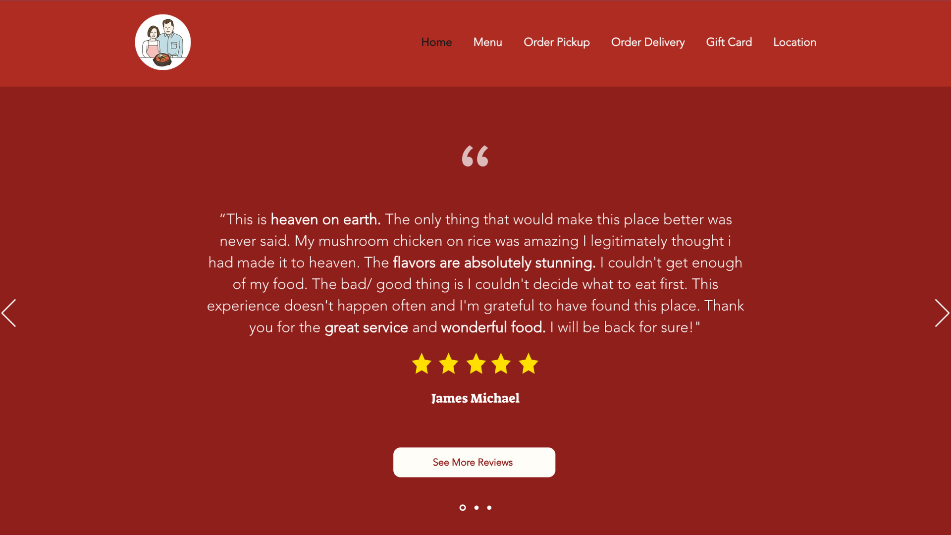 Picture of Hoosier Seoulmate's website customer review section