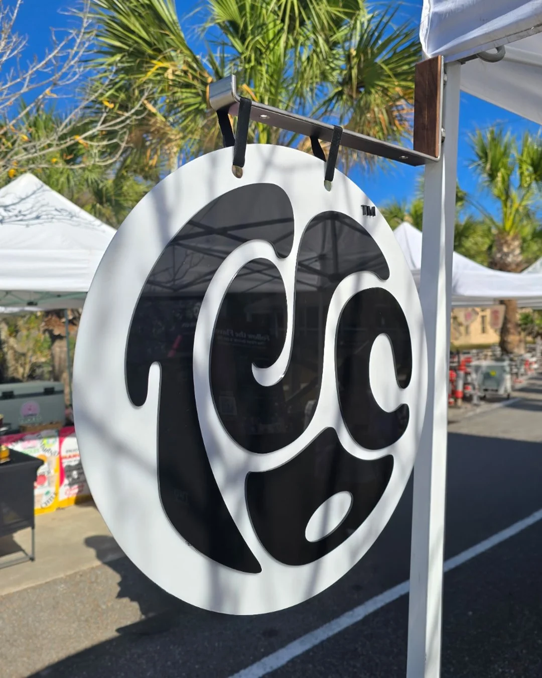 This is your sign to get coffee. 

No&hellip; THIS is our sign to get coffee. ✨

And it&rsquo;s officially making its debut this weekend thanks to the talented team at @marcafinalasercreations 

Visit the  @brownsvillefarmersmarket, try the new lineu