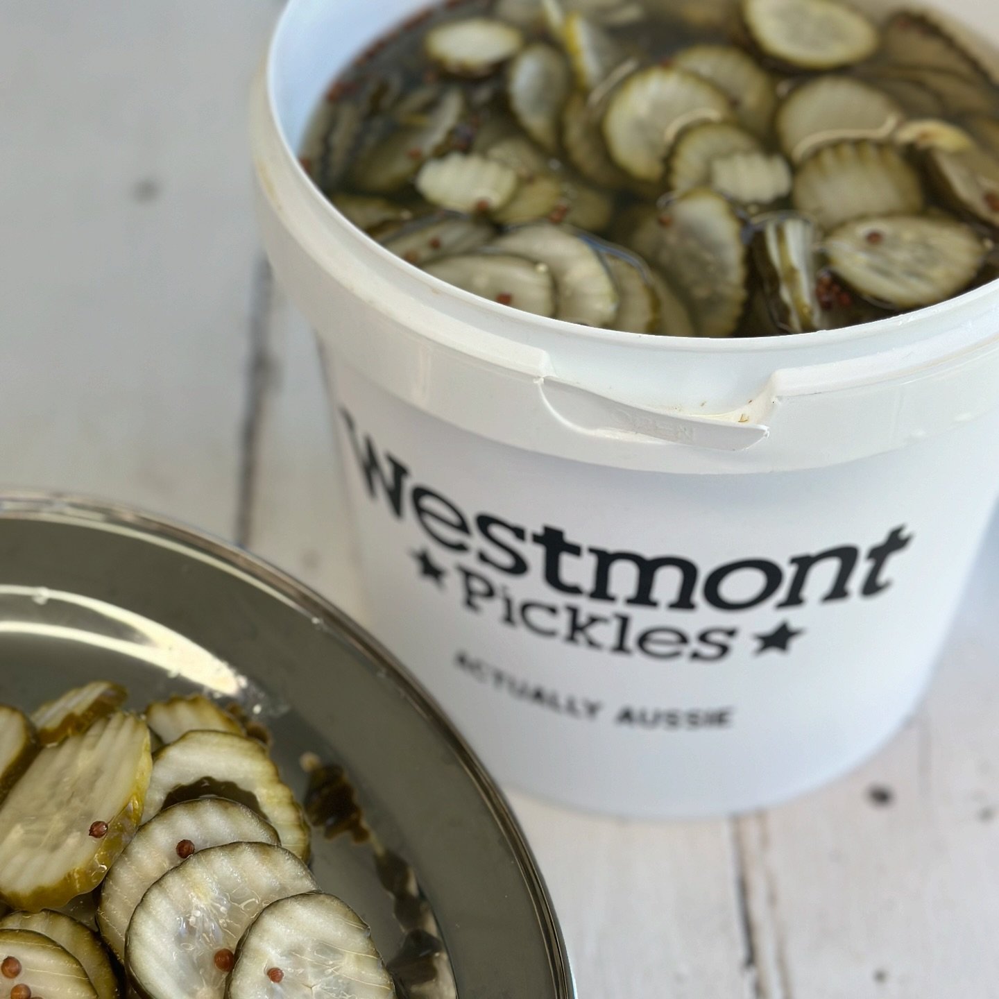 Our 5kg buckets of Bread &amp; Butter crinkle cut chips are custom built for food service businesses big and small 🥒