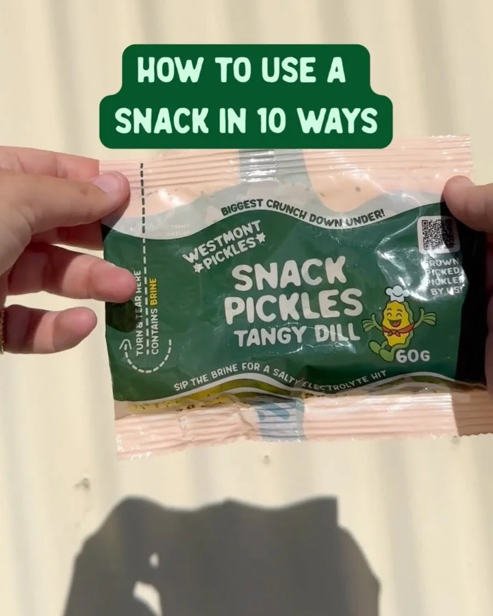 🥒 HOW TO USE A SNACK (PICKLE) 10 WAYS 🥒

Our take-anywhere snack has got your back!!

Coming soon to a supermarket near you @woolworths_au