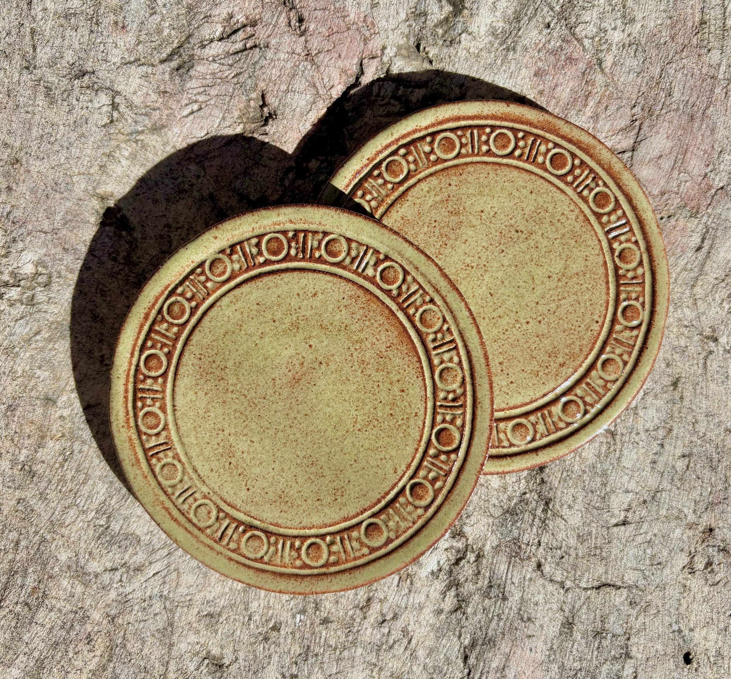 Earth-Toned Coasters, Set Of Two