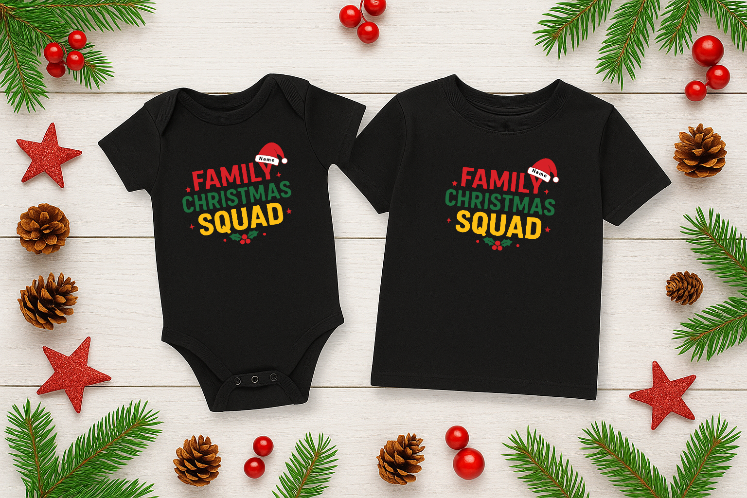 Family Christmas Squad Custom T-Shirts – Matching Holiday Tees for the Whole Family!