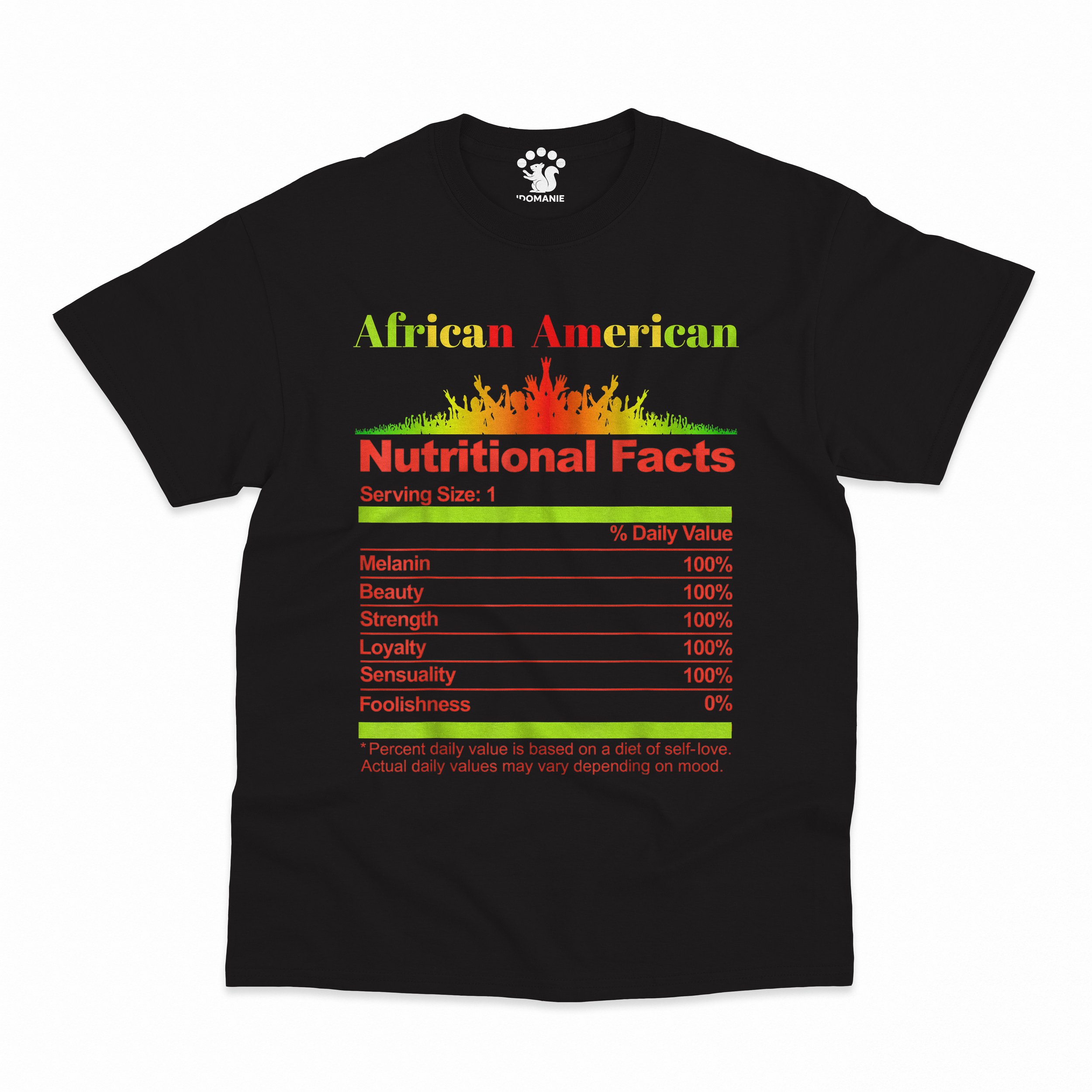 African American Nutritional Facts Tee