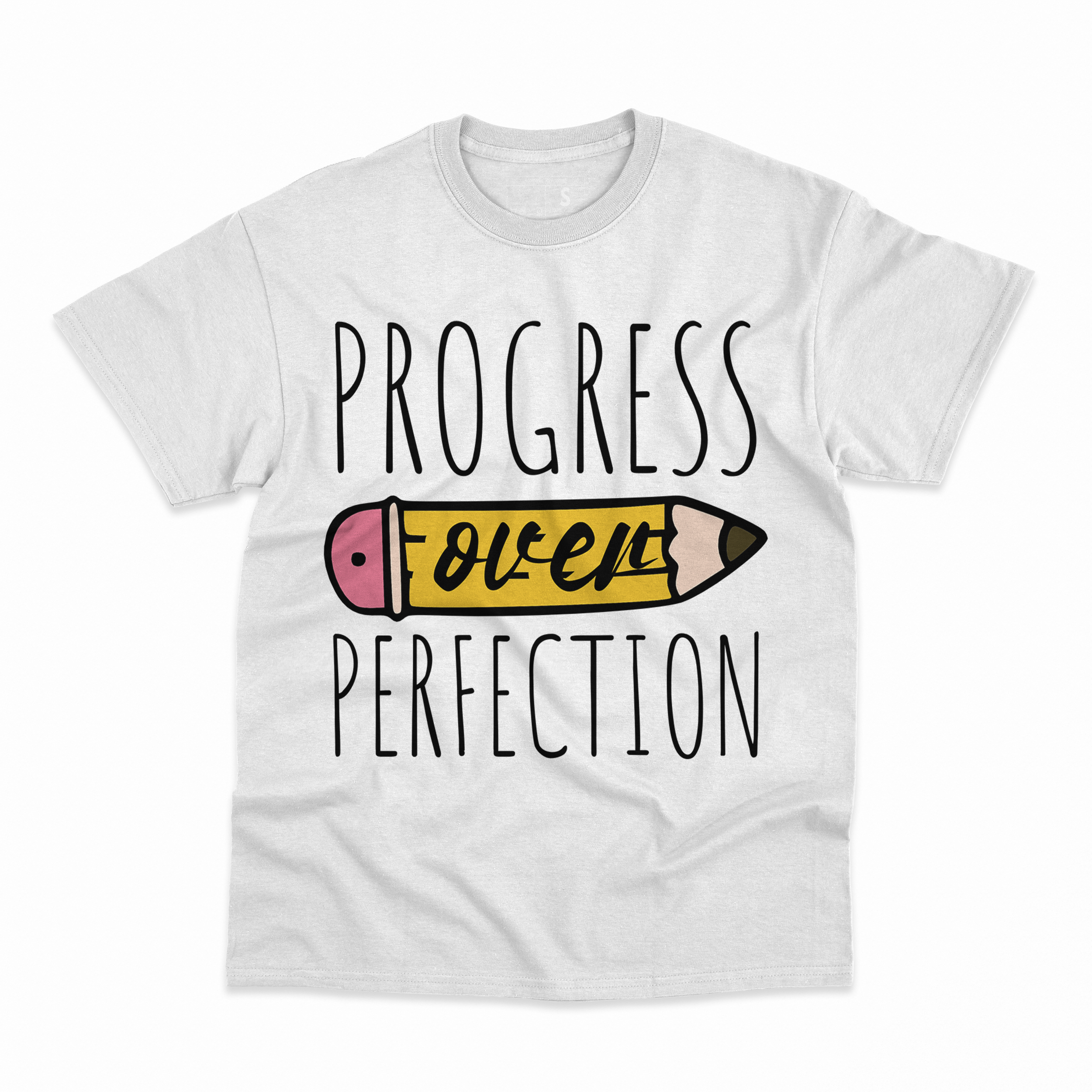 Motivational Progress Over Perfection back to School Teacher  white.png
