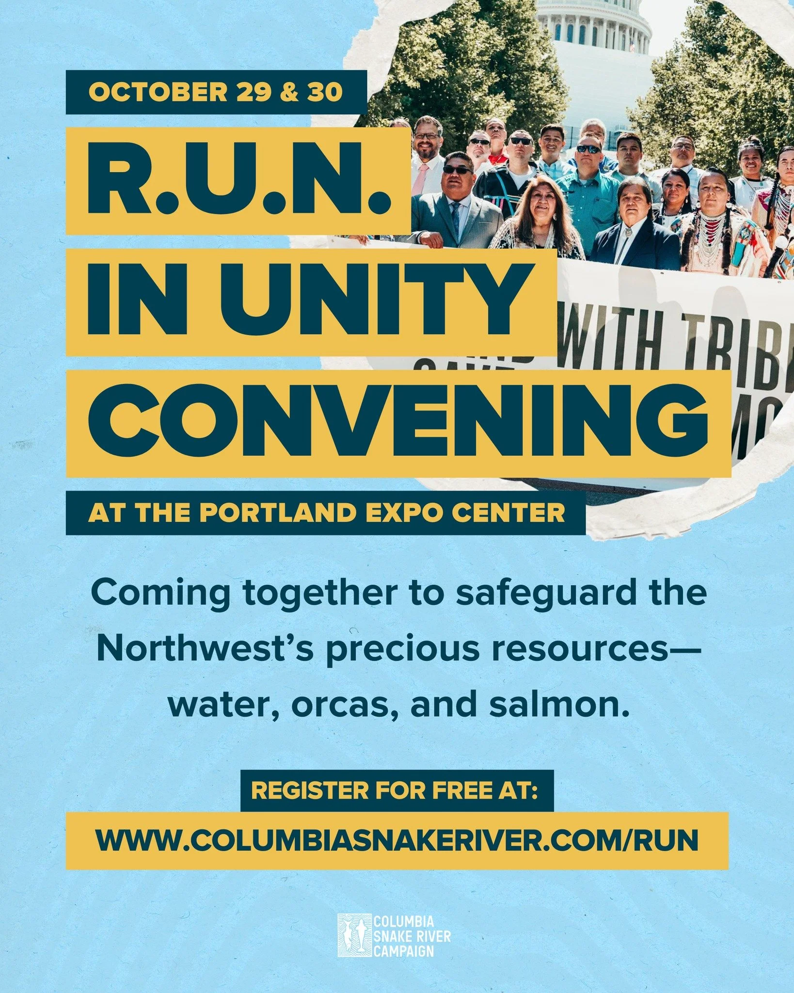 Your voice matters for salmon and orcas.
Attend the R.U.N. in Unity Convening October 29–30 in Portland—free and open to all.
Register: www.columbiasnakeriver.com/run