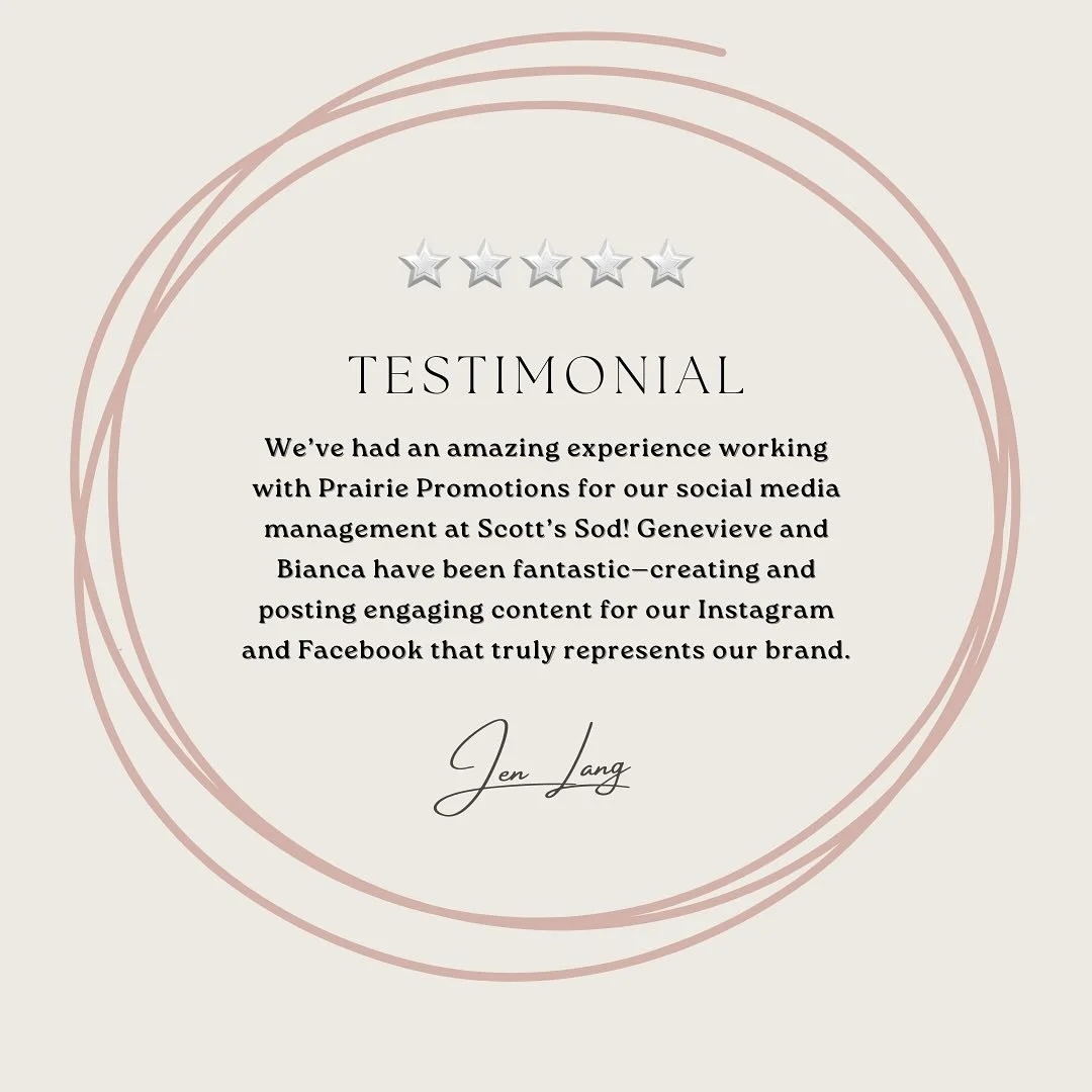 The kindest words from one of our wonderful clients! 📣

We&rsquo;re so thankful that Jen has put her trust in us &amp; glad that we are able to help Scott&rsquo;s Sod grow 🌱

Is Social Media Management something you&rsquo;re interested in? Contact 
