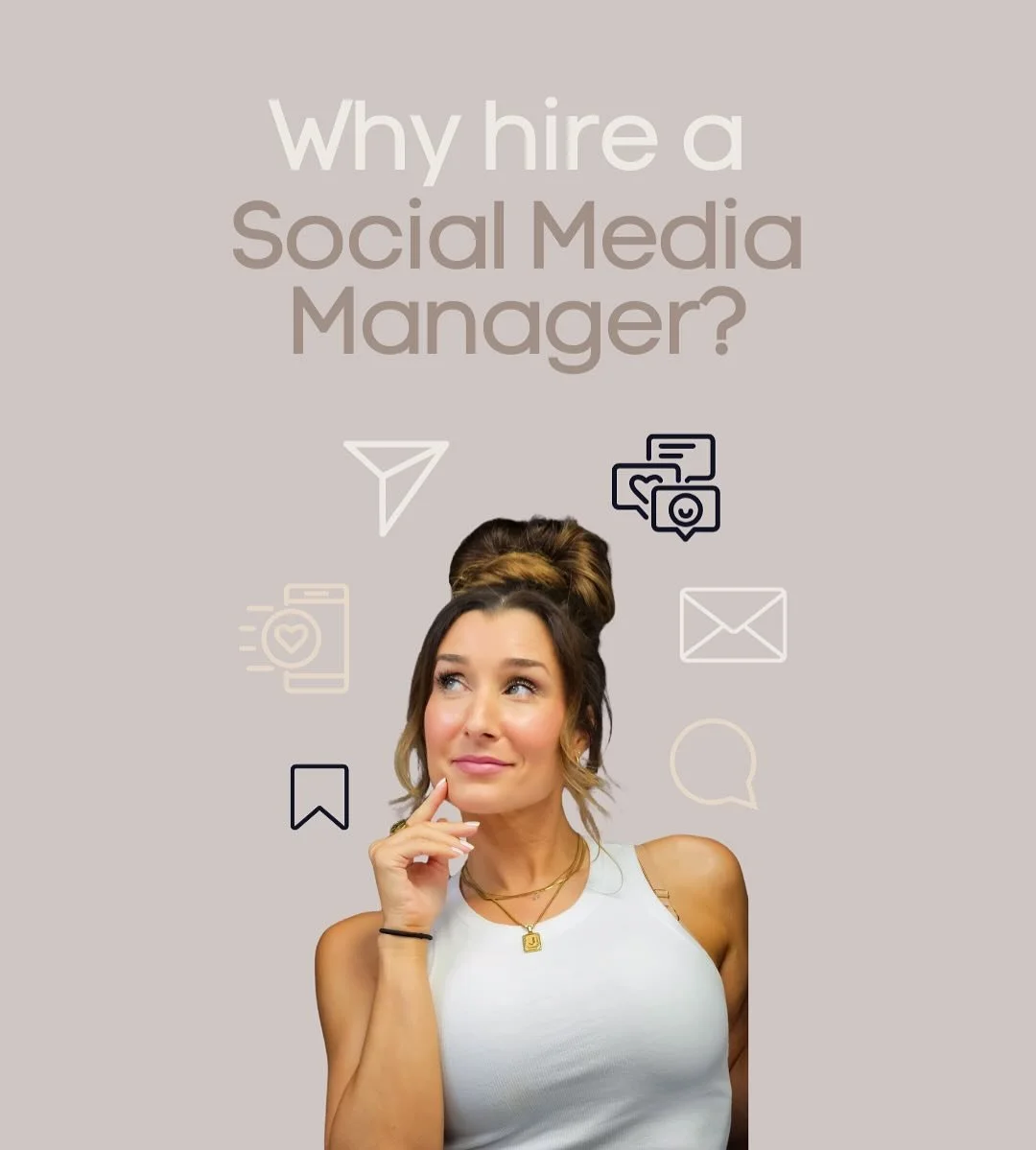 Why hire a Social Media Manager? 📲

If you&rsquo;re busy running your social media, who&rsquo;s running the business? 

Content creation, audience engagement, staying on top of trends - it&rsquo;s a lot to handle on the daily! Hiring a Social Media 