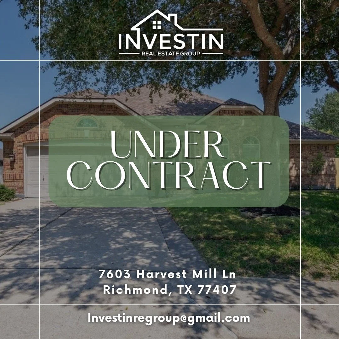 ✨ Under Contract! ✨
🏡 7603 Harvest Mill Ln, Richmond, TX 77407

Thrilled to help my buyers secure their beautiful new home here in Richmond! 🥳
This was extra special because they&rsquo;re relocating from San Antonio &mdash; and they were referred t