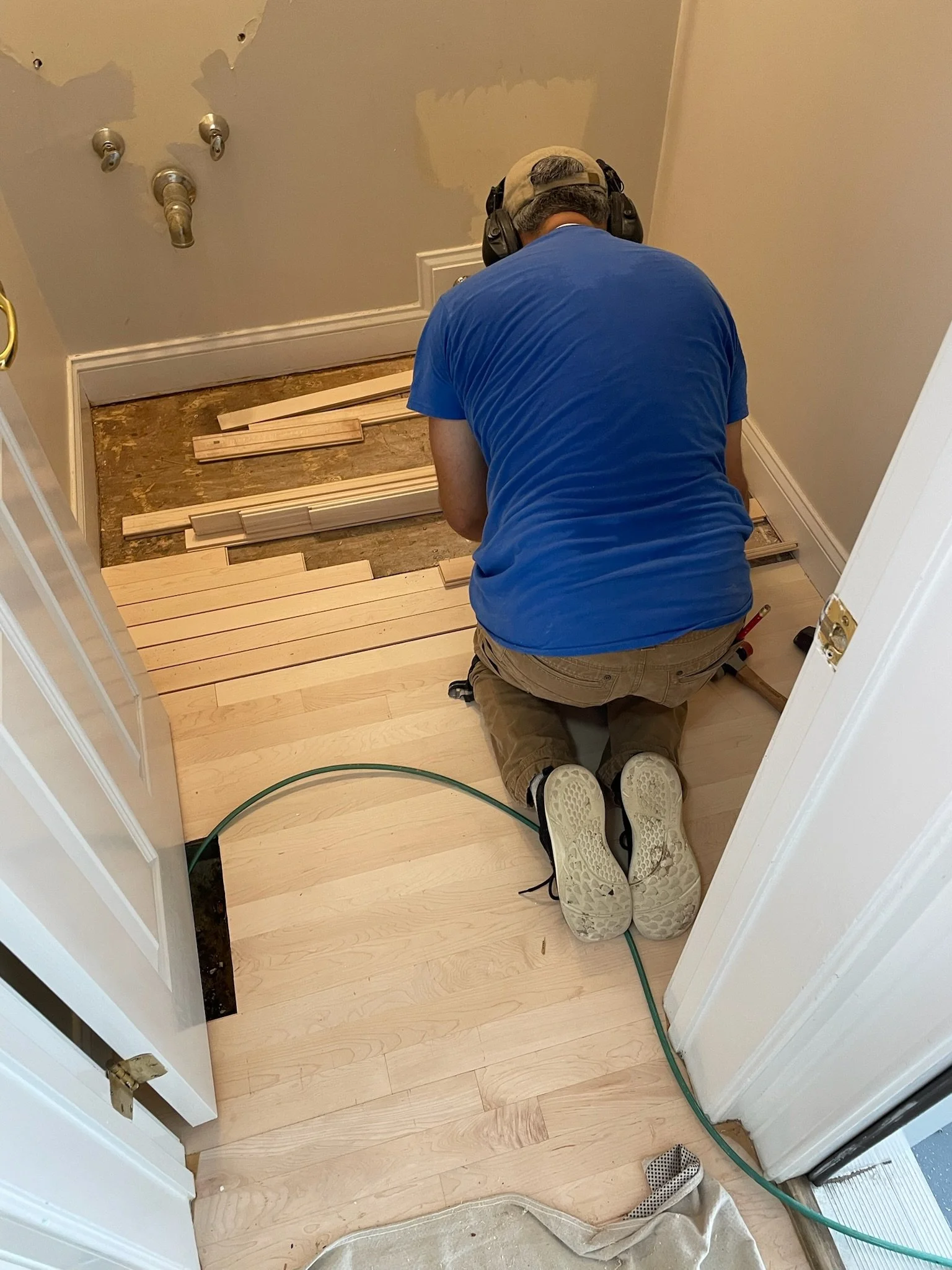 Closet flooring installation by Local hardwood flooring contractor serving Westborough MA