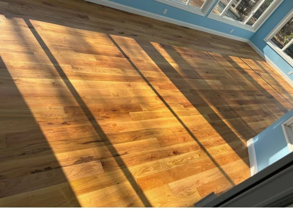 Living room hardwood floor refinishing Milford Ma