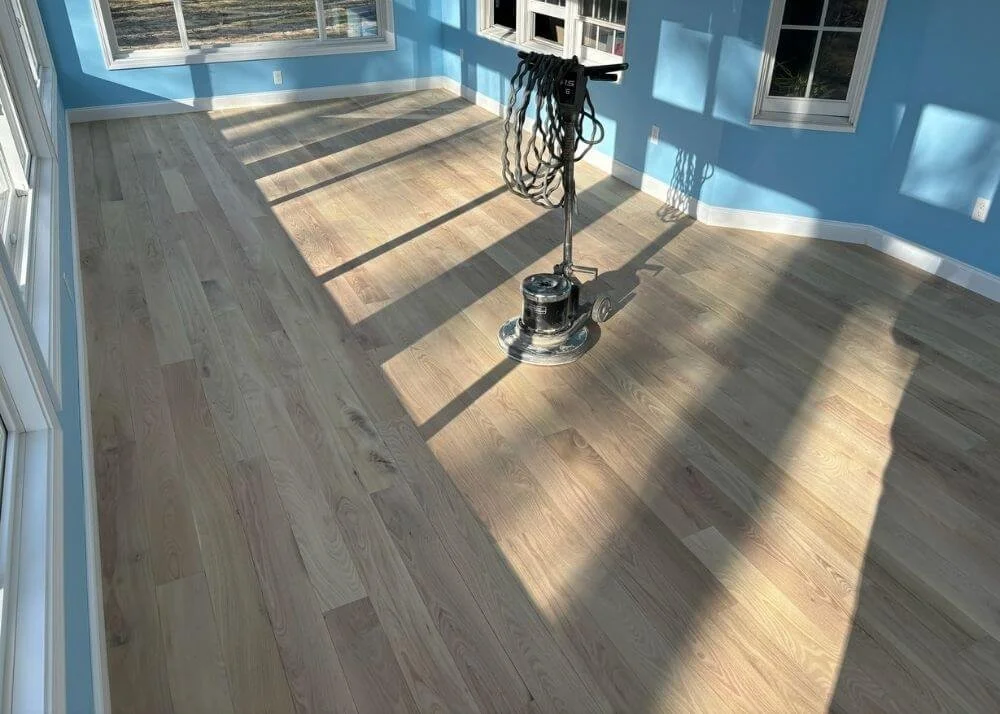 Living room hardwood sanding Milford Massachusetts