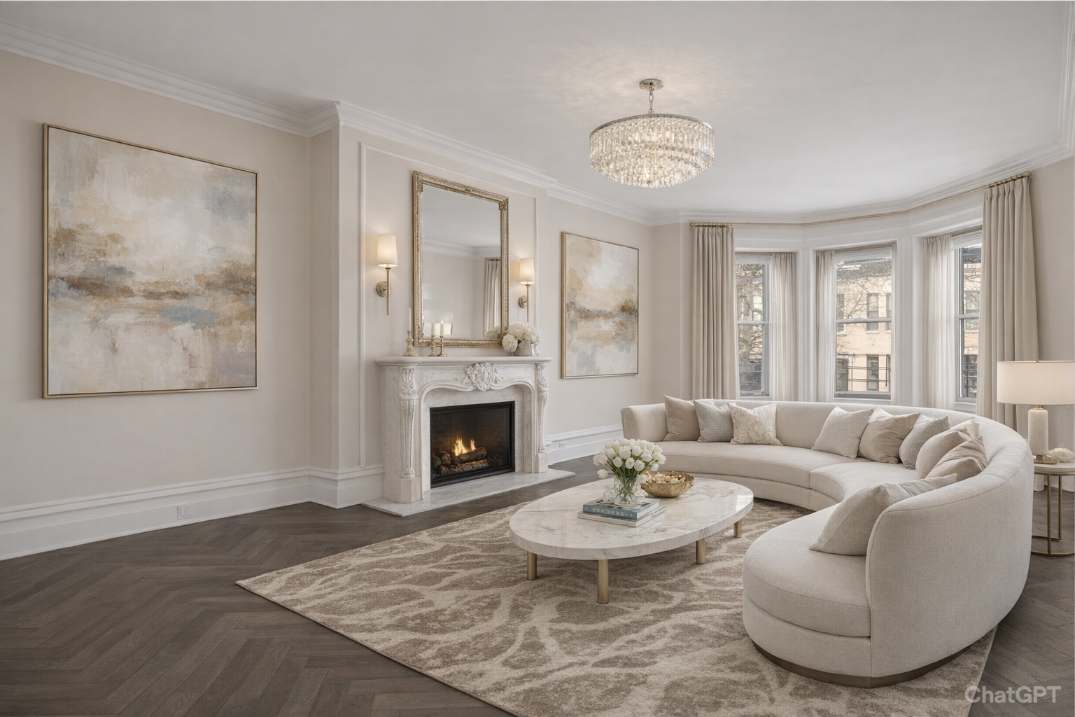 Project 92 New York Townhome Living Room