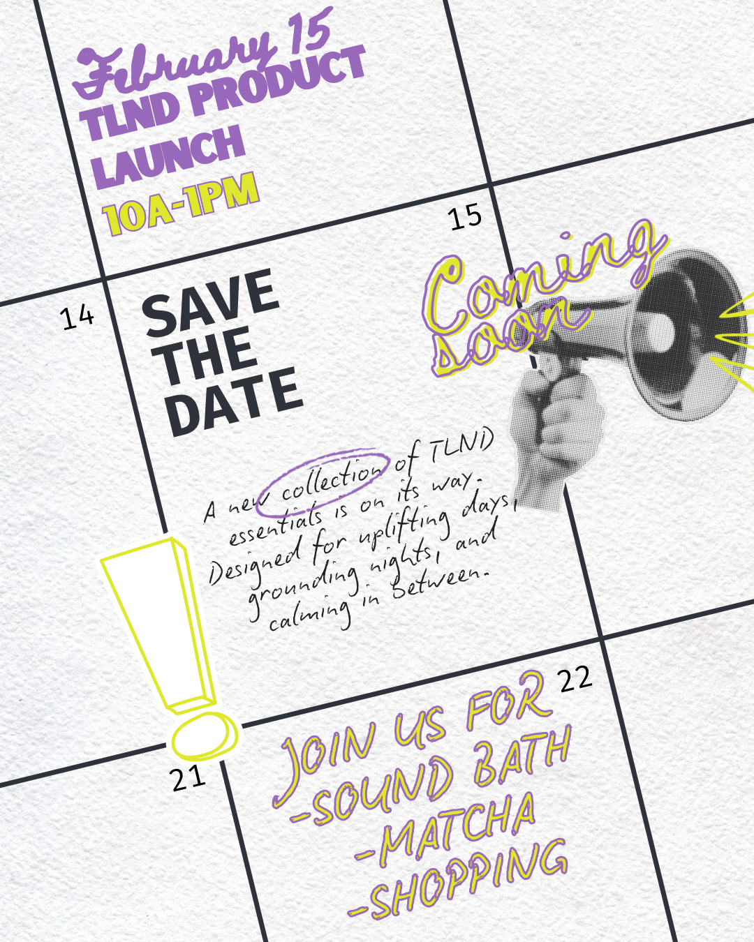 Save-the-date. An in-person wellness & self-love experience at The Lon Next Door, Grosse Pointe, MI