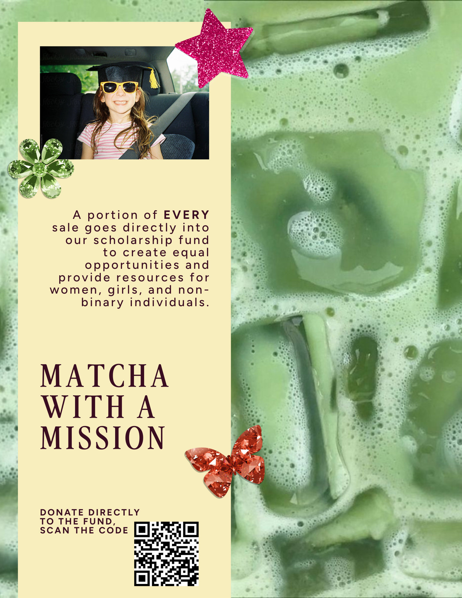 Support a cause with every sip. Mad Woman Matcha partners with The Lon Next Door to fund scholarships that create opportunities for women, girls, and non-binary individuals. Drink matcha with purpose and make an impact.