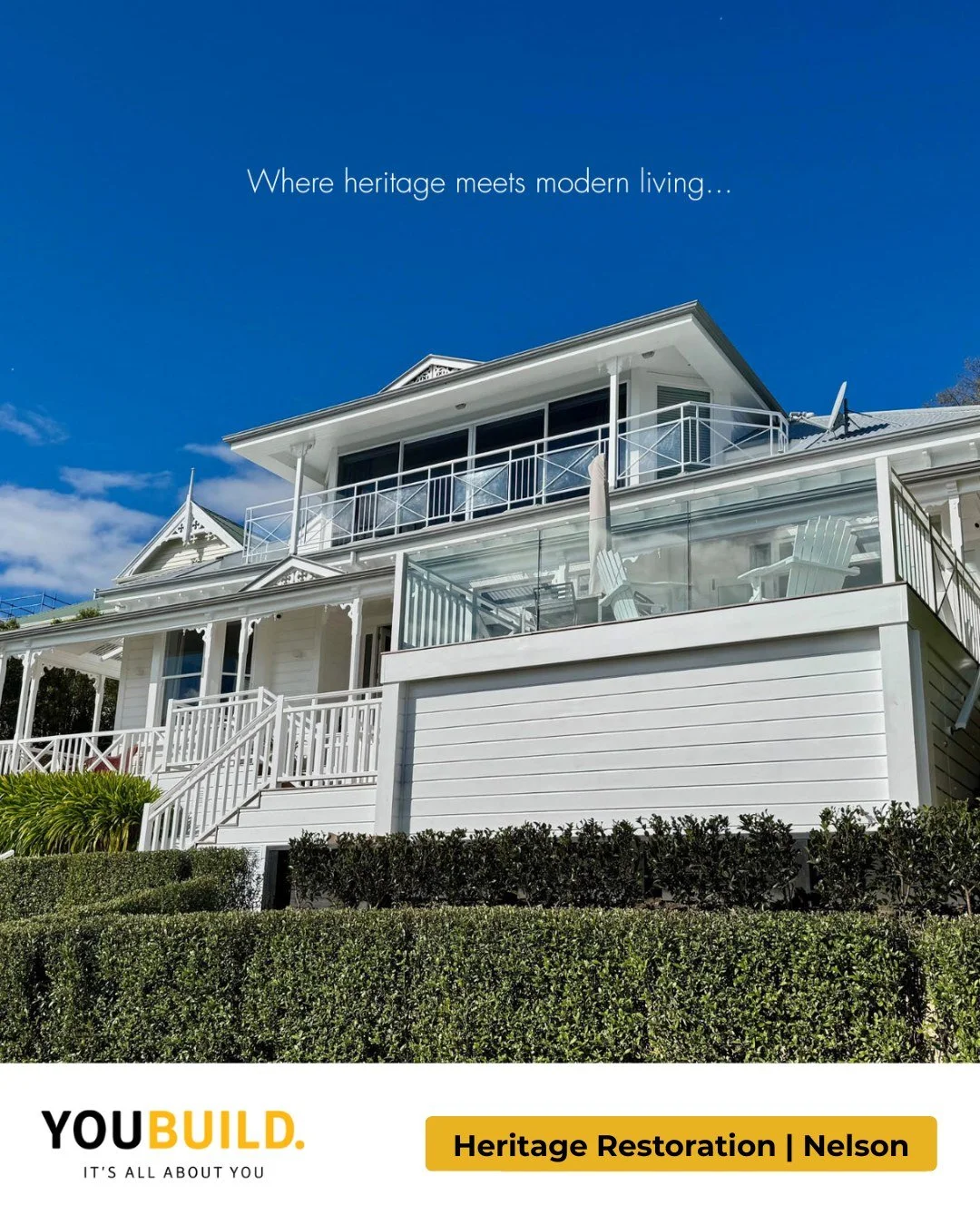 Perched on a steep hillside overlooking the Nelson bay, this character renovation was all about balance &mdash; preserving history while crafting a home fit for modern life.

Our team at You Build carefully restored and strengthened the original stru