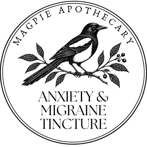 Anxiety & Migraine Tincture, Herbal Extract with Glycerin, 2 & 4 fl. oz.