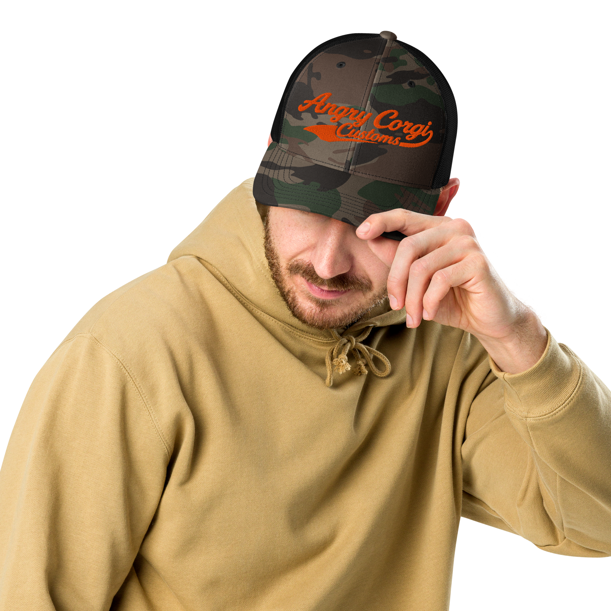 Angry Corgi Customs Script Camo 5-Panel Baseball Cap | OTTO