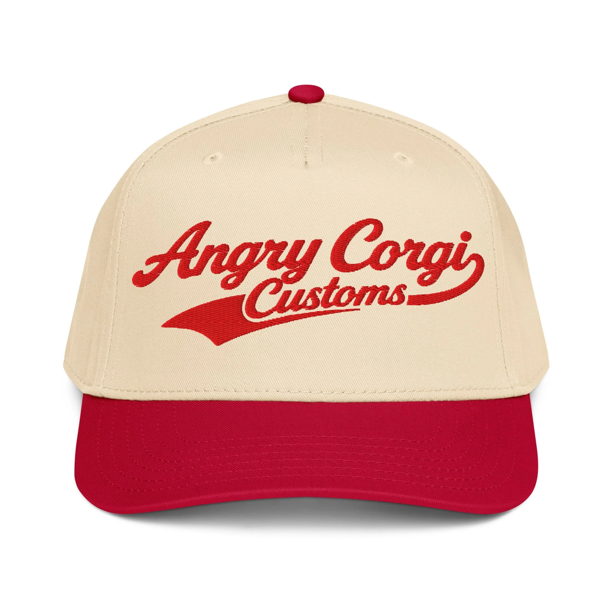 Otto Mid-Profile 5-Panel Snapback – Customs Classic Script (Red)