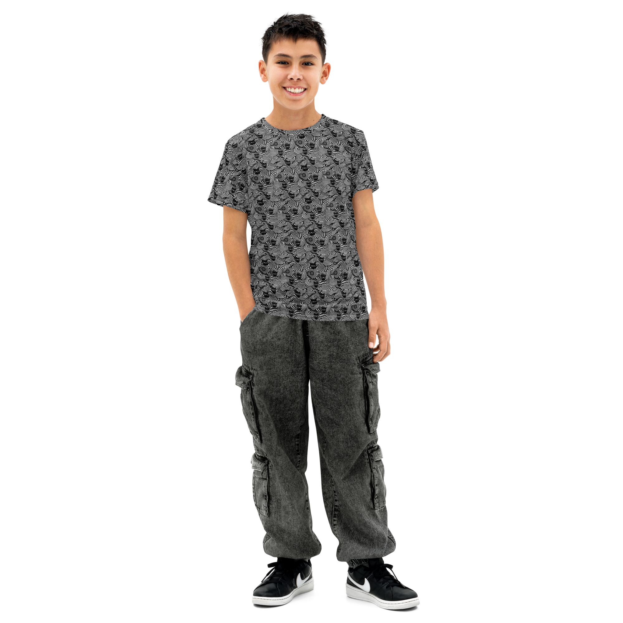 InCorgNito Kids Interference Pattern T-Shirt – Everyday Stretch Tee