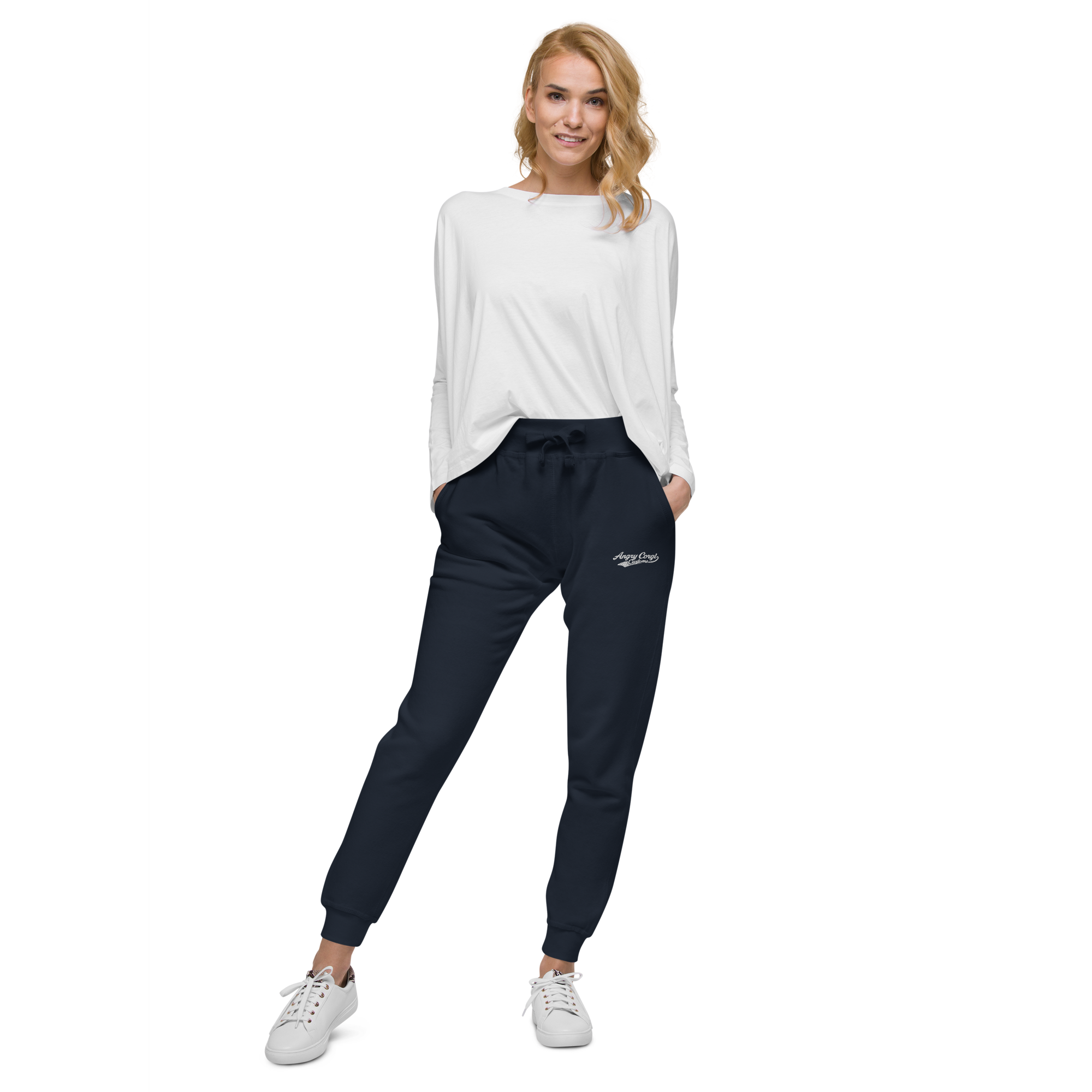 Angry Corgi Customs Embroidered Unisex Fleece Sweatpants – Premium Everyday Comfort